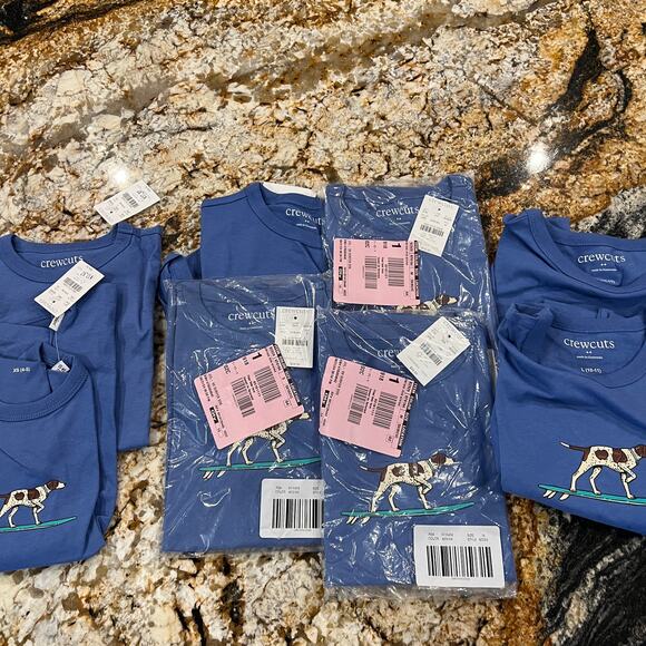 NWT J Crew Blue Boys' Surfer Dog Graphic Tee - Picture 8 of 9